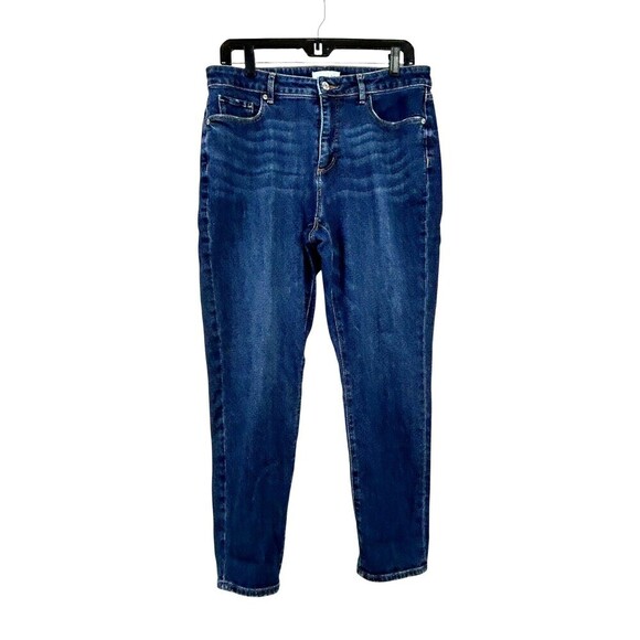 LOFT Curvy Skinny Mid Rise Women Jeans Size 10 30 Blue Slim Stretch Denim Jeans - Picture 4 of 12